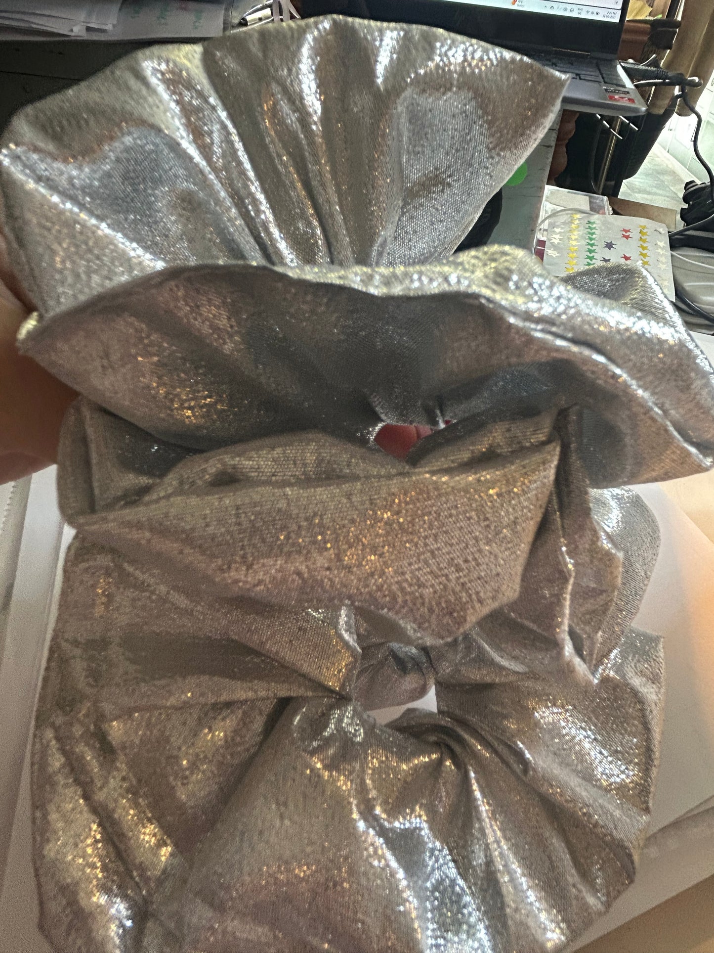 Chromio Silver Scrunchie