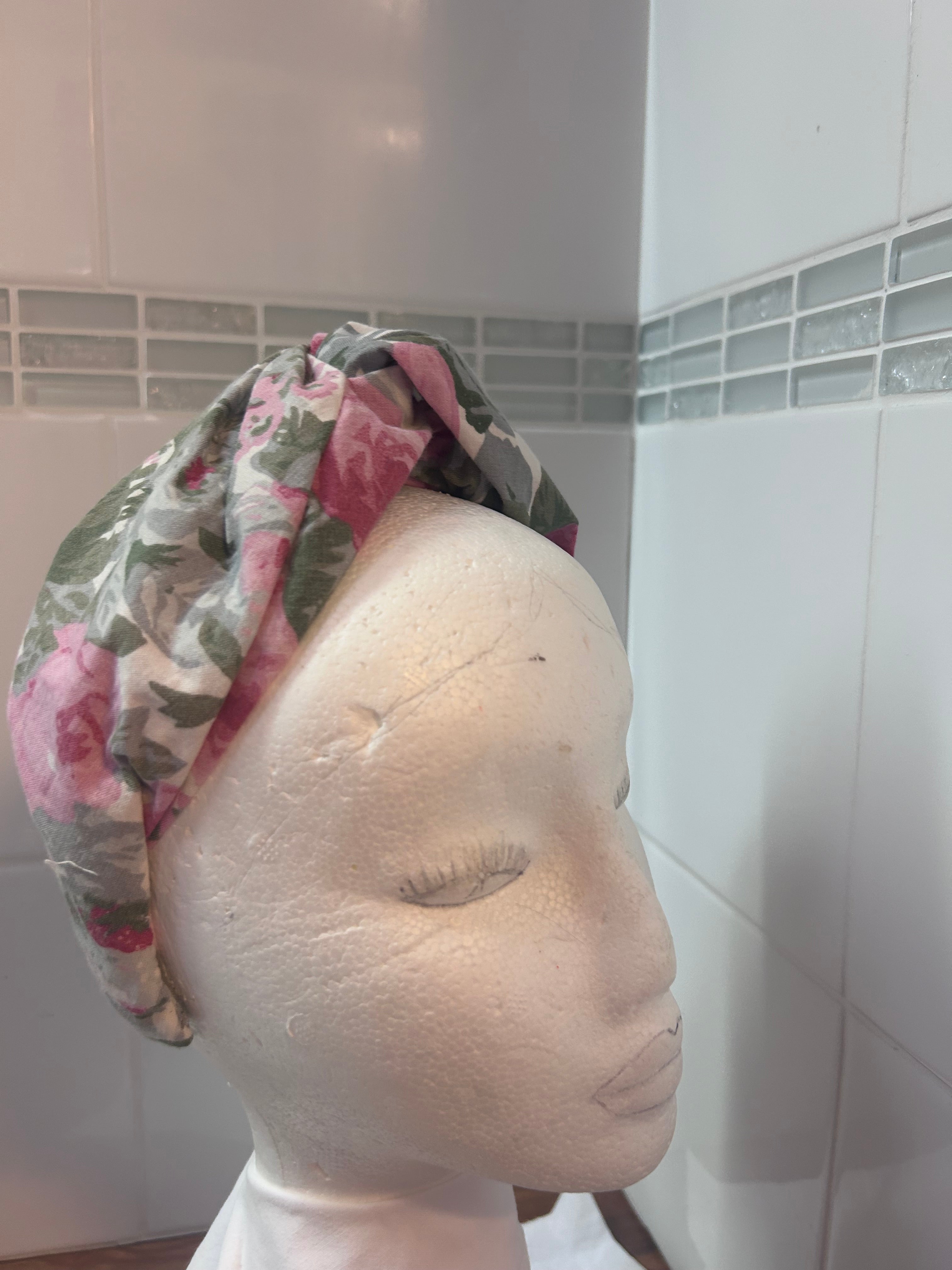 Turban Headband antique floral 🤍🩷💚