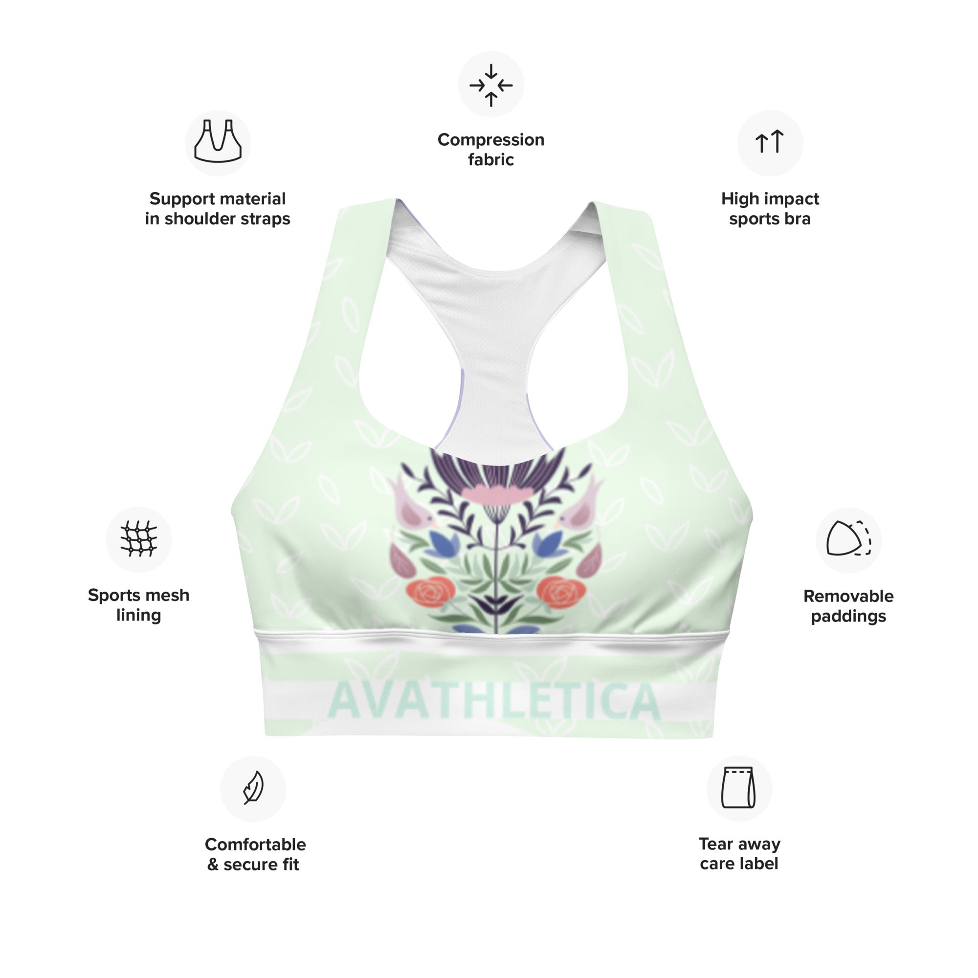 Lara Crop Longline sports bra