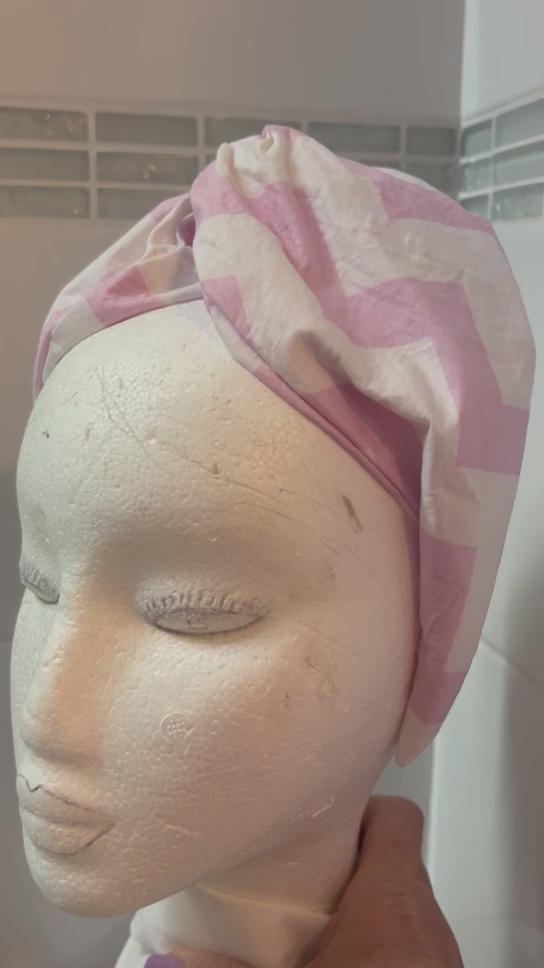 Turban Headband Candy Musk pink zigzag