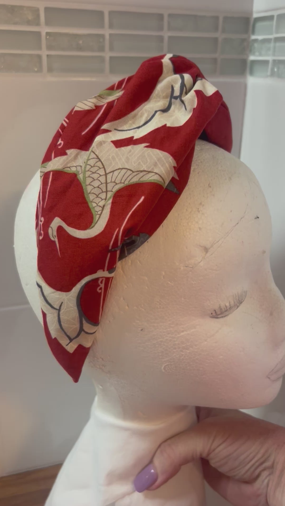 Turban Headband peace Crane 🪽 🤎🤍